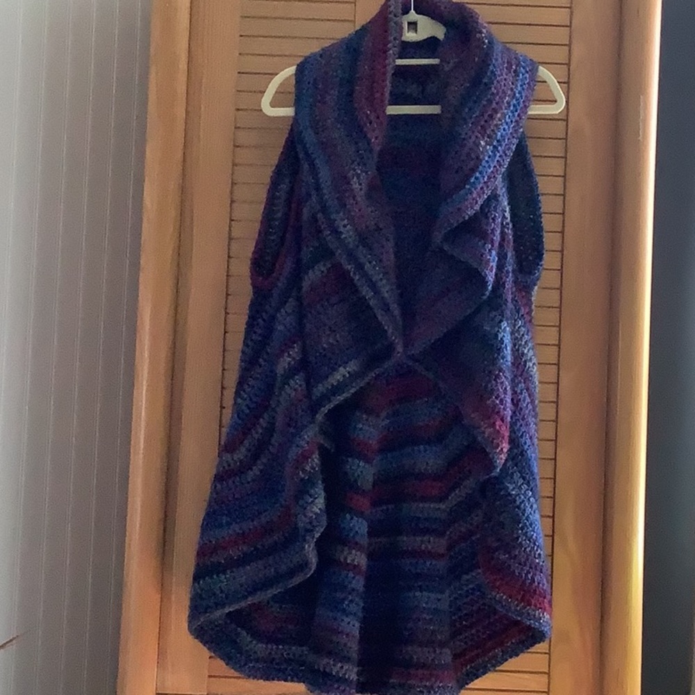 Cape Hand Knitted with head band